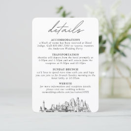 Cartão De Informações Baltimore - Casamento - Pequenos Detalhes Verticai