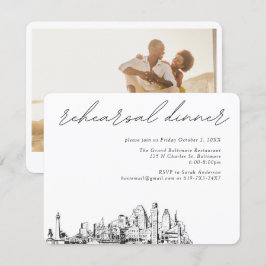 Cartão De Informações Baltimore Wedding Elegant Enclosure Card