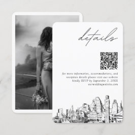 Cartão De Informações Baltimore Wedn Modern Details QR Code Small