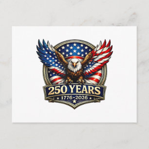 Cartão De Informações Bandeira Americana Águia Vintage 250 Anos 177 4 de