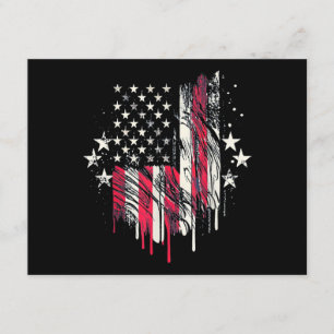 Cartão De Informações Bandeira Americana Masculina EUA Bebê Bandeira Ame