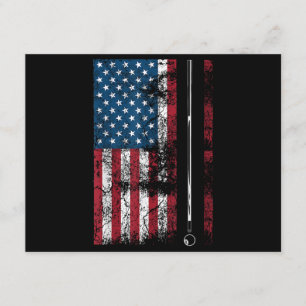 Cartão De Informações Bandeira Americana Taco de Bilhar Jogo de Mesa Fof