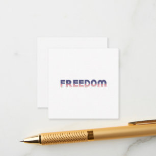 Cartão De Informações Bandeira da Liberdade Americana para Patriótica e