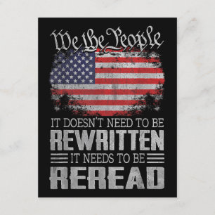 Cartão De Informações Bandeira dos EUA Constituição dos EUA Precisa Ser 