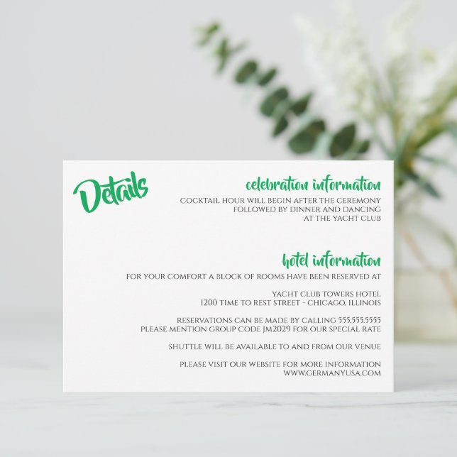 Cartão De Informações Bandeiras do Coração Americano Brasileiro (Em pé/Frente)