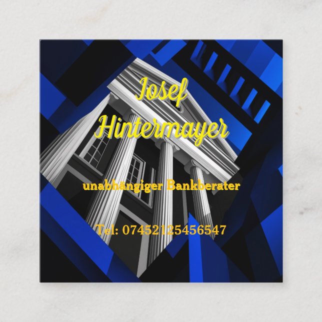 Cartão De Informações Bankberater, BankangestellterVisitenkarte (Frente)