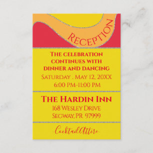 Cartão De Informações Bar Bat Mitzvah Enclosure Reception Cards Ondas