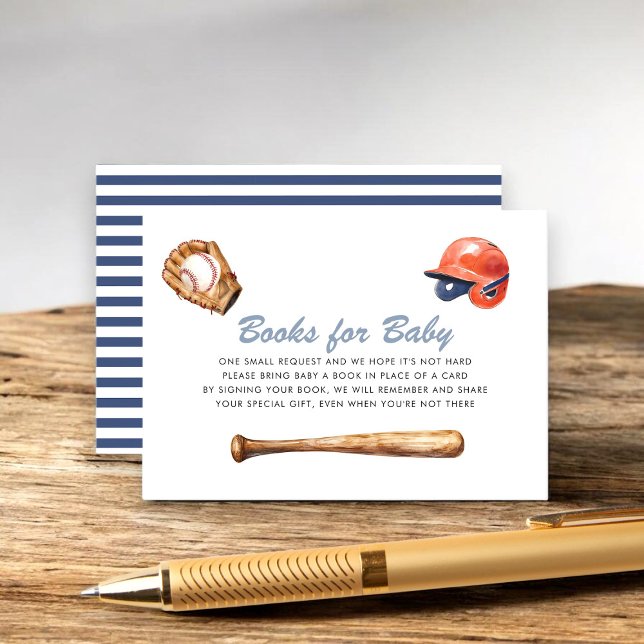 Cartão De Informações Baseball Books for Baby Card (Criador carregado)