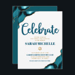 Cartão De Informações Bat Mitzvah Modern Dourado Turquoise Agate Script<br><div class="desc">Tenha orgulho, alegria e mostre este marco do seu Bat Mitzvah favorito! Inclua esta inserção legal, exclusiva, moderna e personalizada para obter informações adicionais sobre seu evento. A tipografia do roteiro azul-escuro e a estrela dourada-falsa de David sobrepõem um fundo branco simples e limpo com rochas azuis-turquesas, acentuadas com veias...</div>