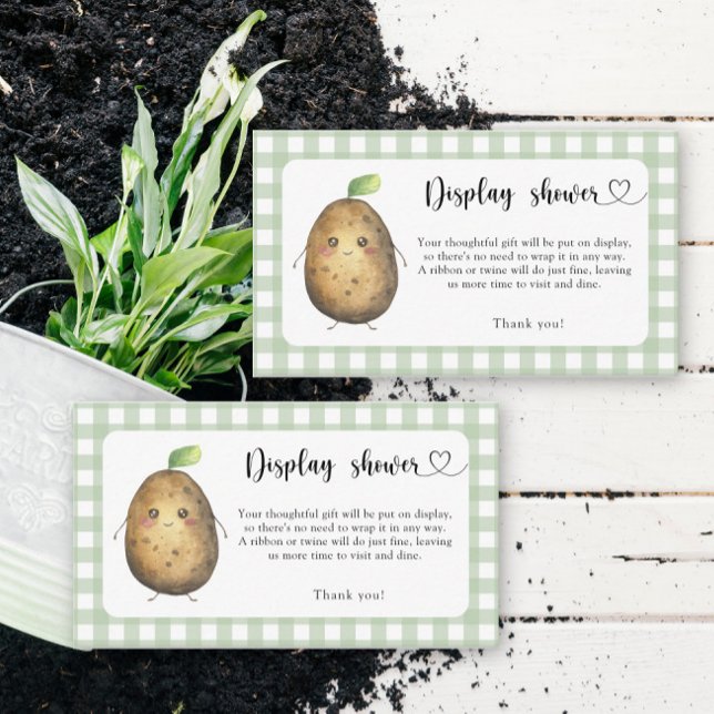 Cartão De Informações Batata de cartoon - placa de chá para exibição (Criador carregado)