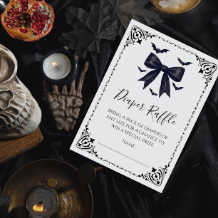 Cartão De Informações Bats e Arcos, Fralda de Halloween Raffle