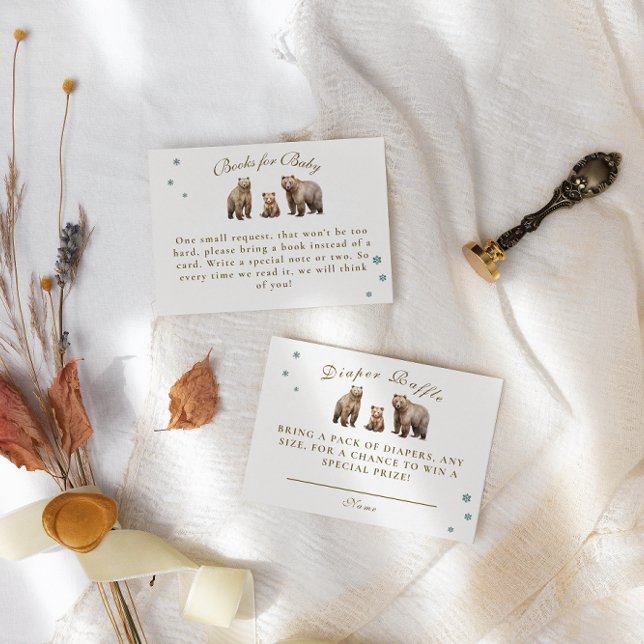 Cartão De Informações Bear Adventure Winter Mounts Fralda Raffle (Criador carregado)