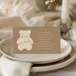 Cartão De Informações Bearly Wait Beige Baby Shower Books For Baby