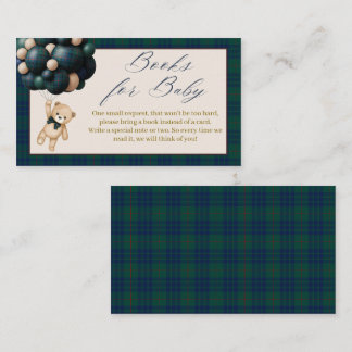 Cartão De Informações Bearly Wait Teddy Balloon Baby Shower books