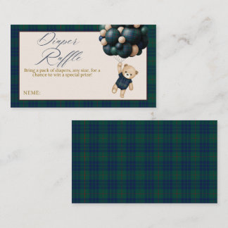 Cartão De Informações Bearly Wait Teddy Balloon Baby Shower diaper