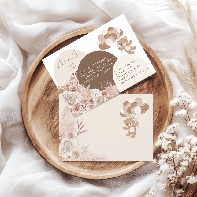 Cartão De Informações Bearly Wait Teddy Bear Neutral Books for Baby (Criador carregado)