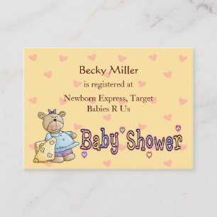 Cartão De Informações Beary Special Celebration Baby Show Cards