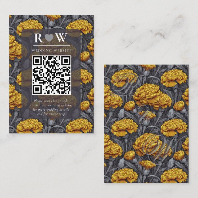 Cartão De Informações Beautiful Custom Carnation Charm Spring Wedding (Frente/Verso)