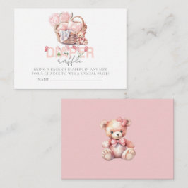 Cartão De Informações Bebê Cesta Floral Chá de fraldas Fralda