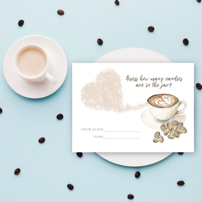 Cartão De Informações Bebê de grãos de café Chute quantos doces (Criador carregado)