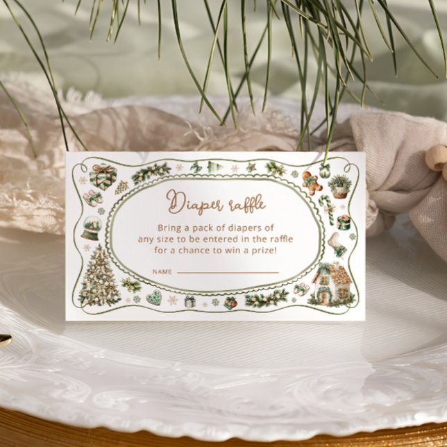 Cartão De Informações Bebê de inverno Está Frio Fora da Fralda Raffle (Criador carregado)