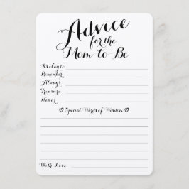 Cartão De Informações Bebê deseja conselhos e previsões com placa dupla 