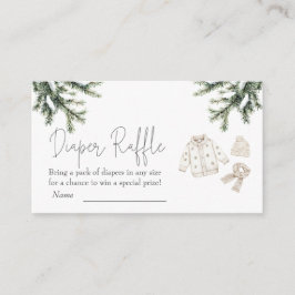 Cartão De Informações Bebê É Frio Fora da Fralda Raffle