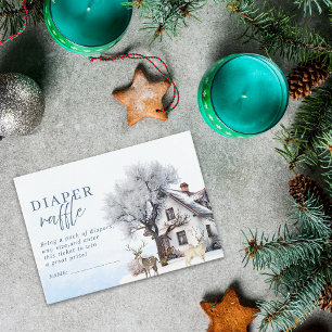 Cartão De Informações Bebê É Frio Fora Da Montanha De Aventura De Invern