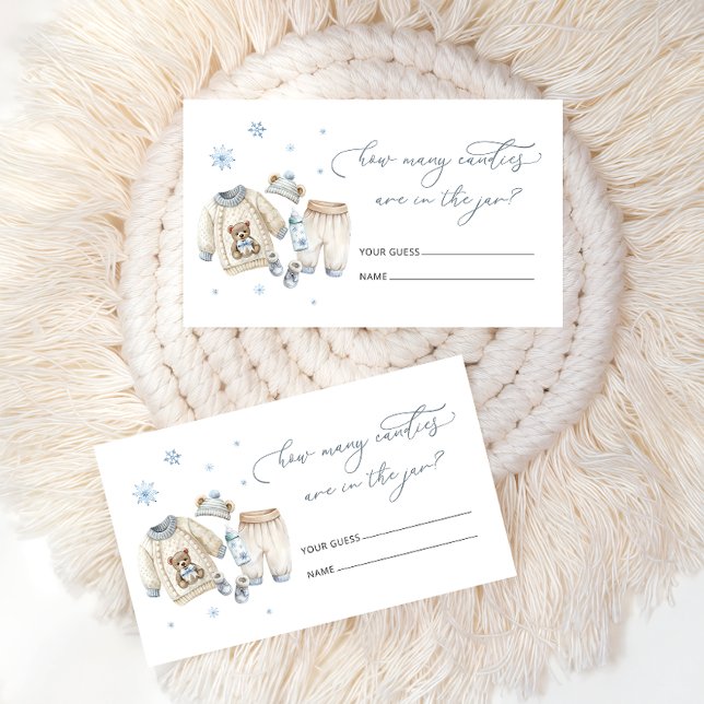 Cartão De Informações Bebê É Frio Fora De Roupas Quantas Canetas (Criador carregado)