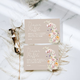 Cartão De Informações Bebê em Blogue Fralda de Chá de fraldas de Flor Se