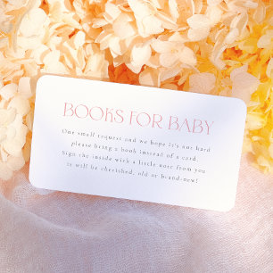Cartão De Informações Bebê em Flor Rosa Bege Menina Bebê Chá de Revelaçã
