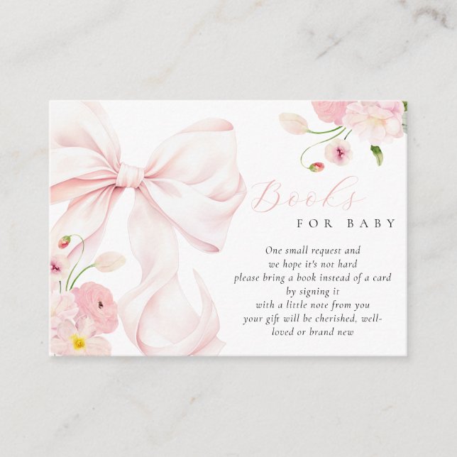 Cartão De Informações Bebê em Livros de Chá de fraldas de Bloqueio para  (Frente)