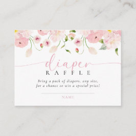 Cartão De Informações Bebê Em Sangue Fralda Rosa Raffle