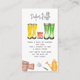 Cartão De Informações Bebê Em Sangue Jardinagem Vermelha Bota Fralda Raf