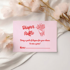 Cartão De Informações Bebê Em Sangue, Vermelho Cor-De-Rosa, Fralda Flora