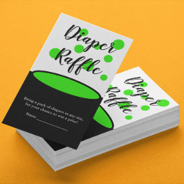 Cartão De Informações Bebê está criando Fralda de Chá de fraldas Raffle