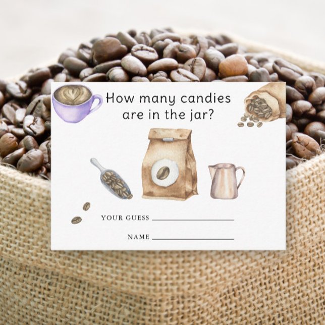 Cartão De Informações Bebê está preparando café Quantas doces (Criador carregado)