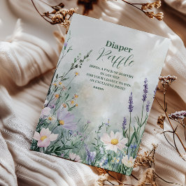 Cartão De Informações Bebê Floral Blush Elegante em fralda de Sangue Raf