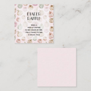 Cartão De Informações Bebê-Fralda-Bebê-Abóboras Rosa Raffle