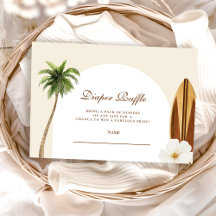 Bebê no Chá de fraldas de praia Conselho Raffle