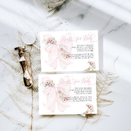 Cartão De Informações Bebê no Chá de fraldas de Primavera de Sangue