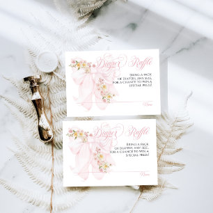 Cartão De Informações Bebê no Chá de fraldas de Primavera de Sangue