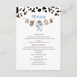 Cartão De Informações Bebê-rodeio elegante com aquarela