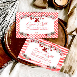 Cartão De Informações Bebê Roupa Fralda de Natal Raffle