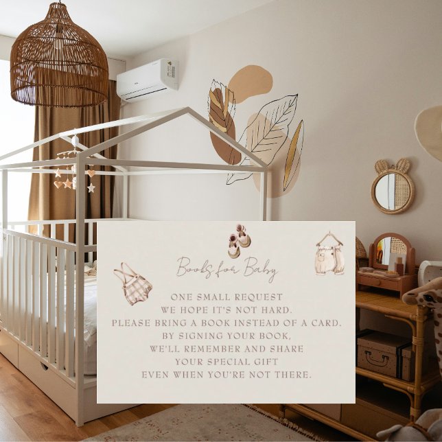 Cartão De Informações Bebê Roupas Cream Chás Livros para Bebê (Criador carregado)