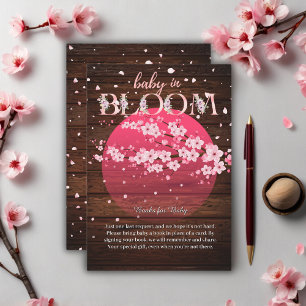 Cartão De Informações Bebê Russo no Bloom Sakura Cerejeira Flor