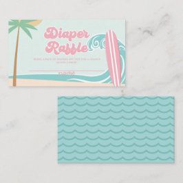 Cartão De Informações Bebê sobre Fralda chá de fraldas Raffle