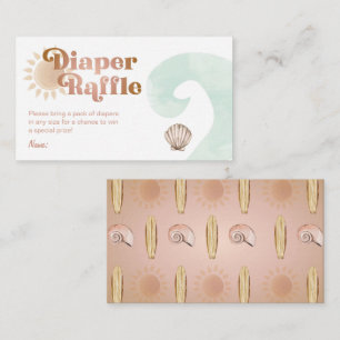 Cartão De Informações Bebê sobre Fralda Chá de fraldas Raffle