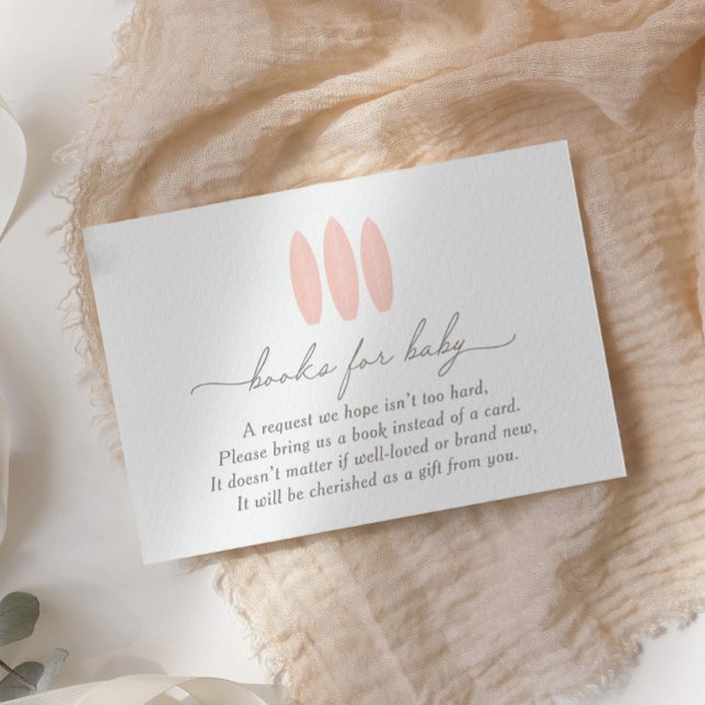 Cartão De Informações Bebê Surf rosa em livros de Conselho para bebê (Criador carregado)