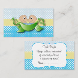 Cartão De Informações Bebês Gêmeos - Duas Ervilhas Em Um Livro De Pod